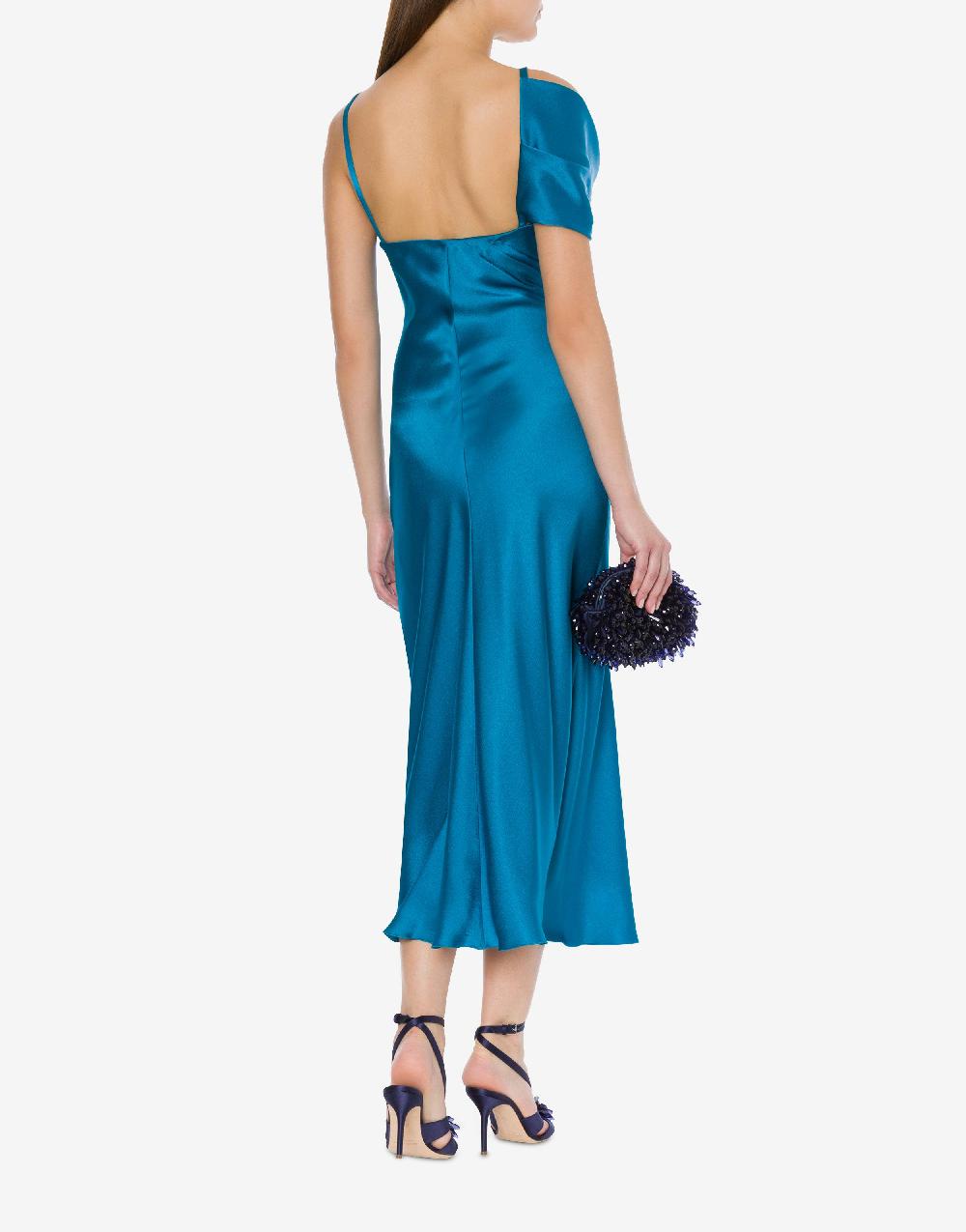 Alberta Ferretti Abito longuette in raso Cocktail Sconti questo mese