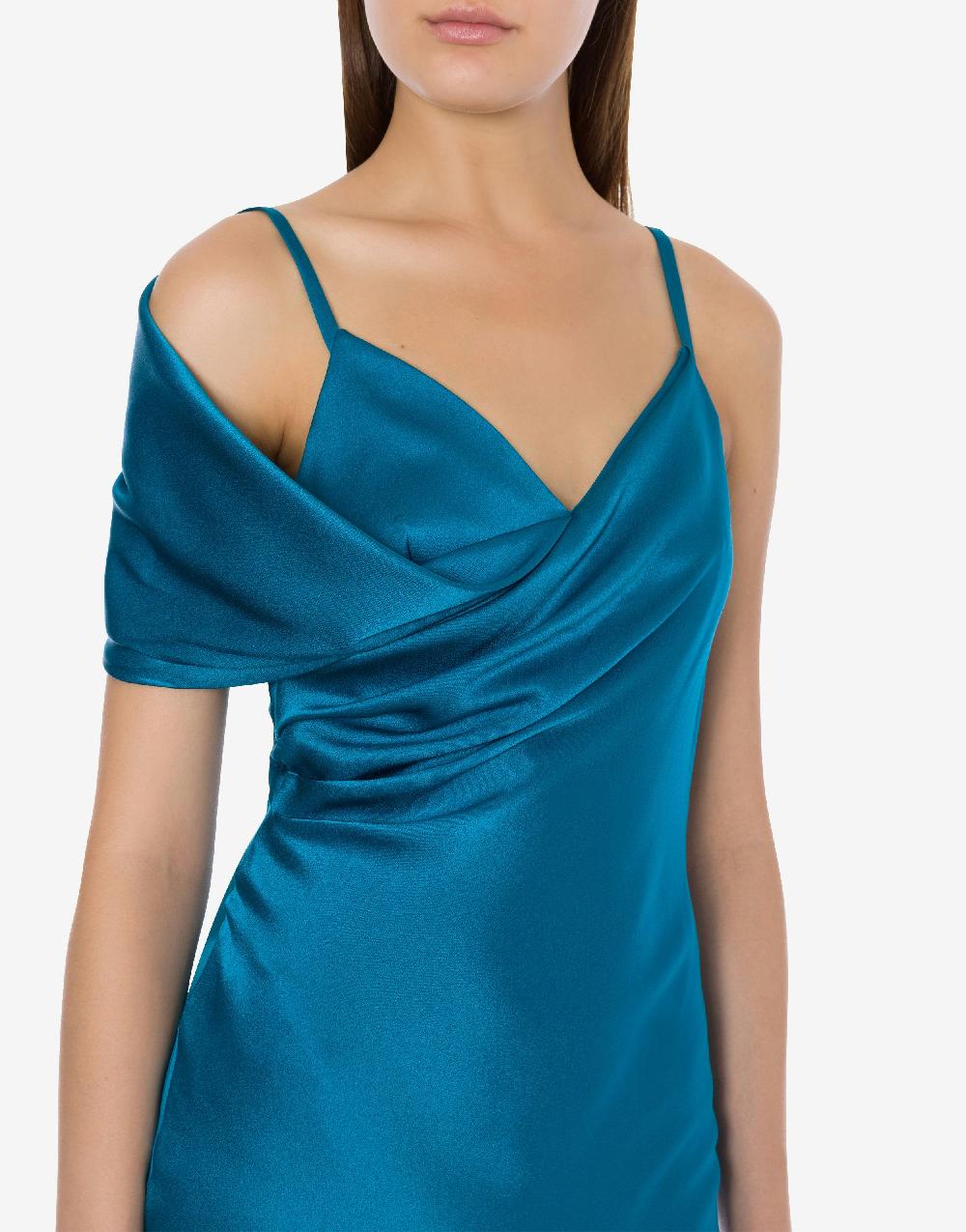 Alberta Ferretti Abito longuette in raso Cocktail Sconti questo mese