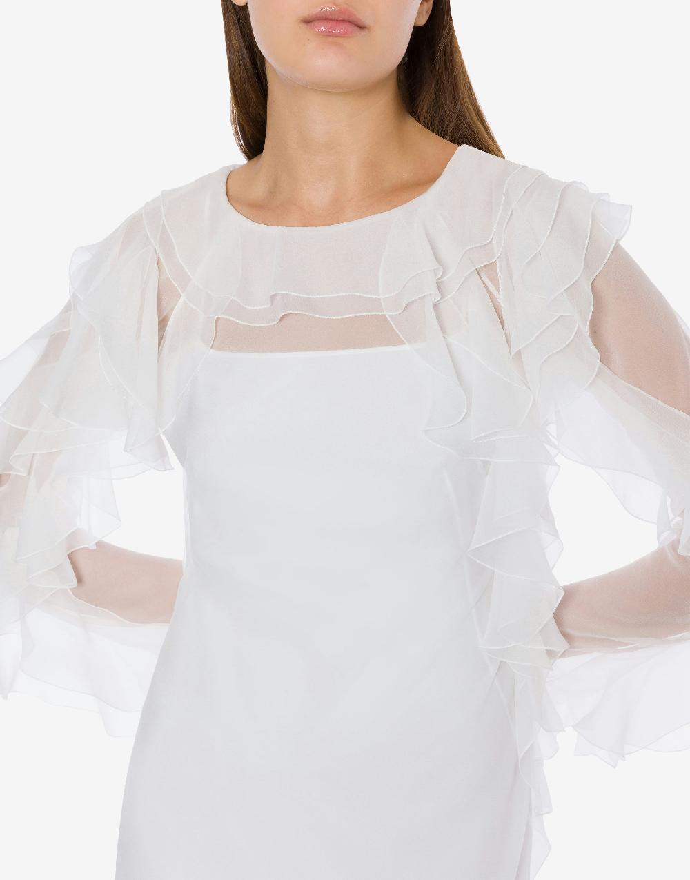 Alberta Ferretti Abito lungo in chiffon organico Cocktail In Linea
