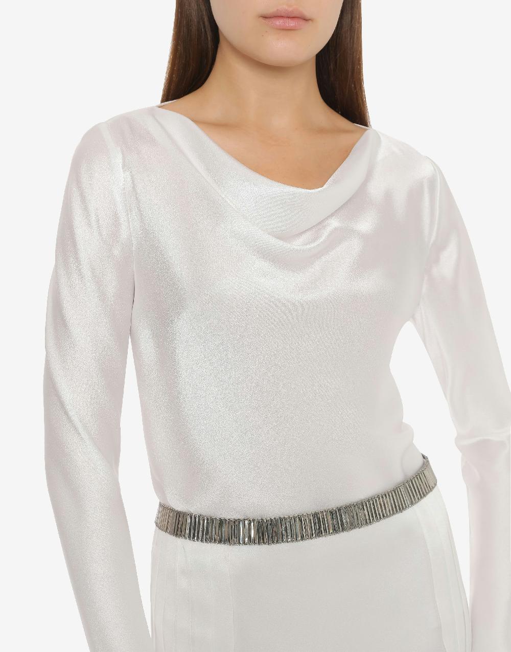 Alberta Ferretti Blusa in raso Cocktail Nuovo