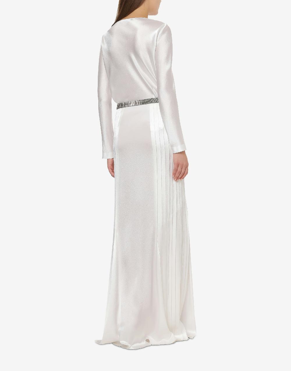 Alberta Ferretti Gonna lunga in raso con plissé Qualità