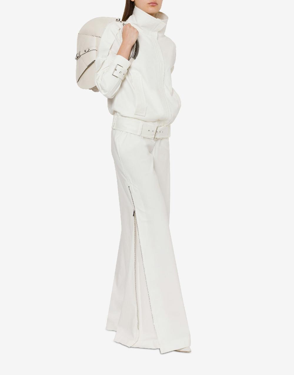 Alberta Ferretti Pantalone oversize in tela di cotone stretch Pezzi Unici