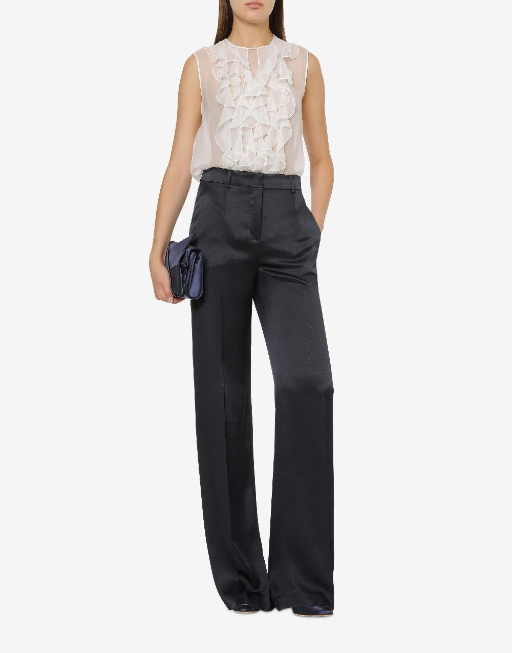 Alberta Ferretti Top in chiffon organico Soddisfazione Garantita