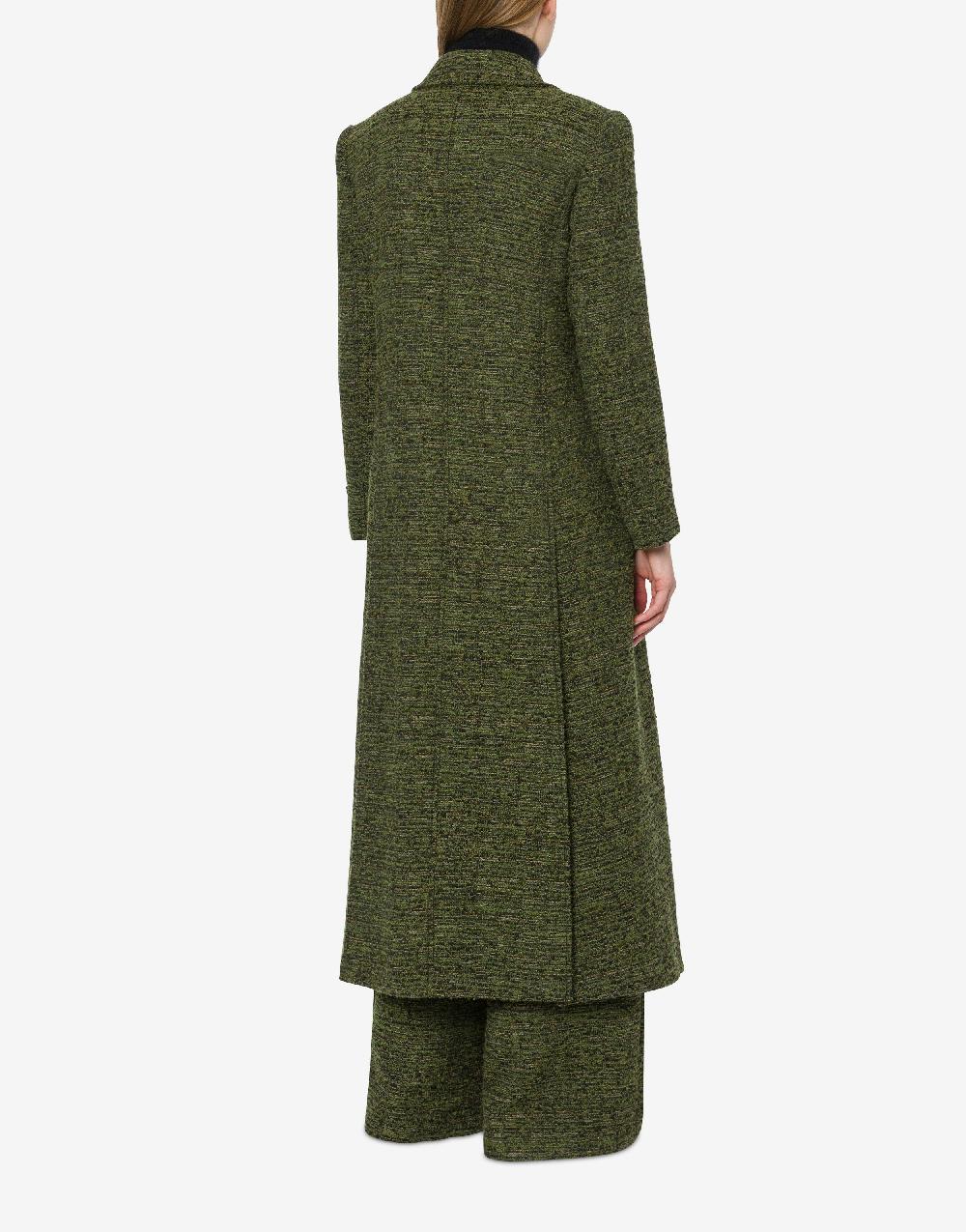 Alberta Ferretti Cappotto doppiopetto in tweed bottonato Presa