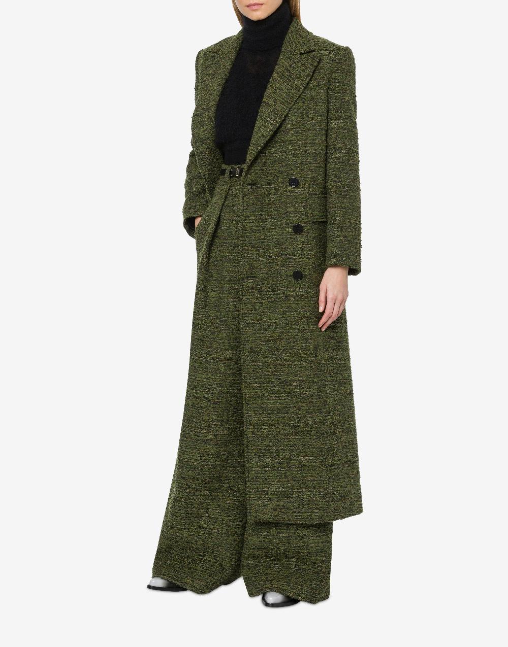 Alberta Ferretti Cappotto doppiopetto in tweed bottonato Presa