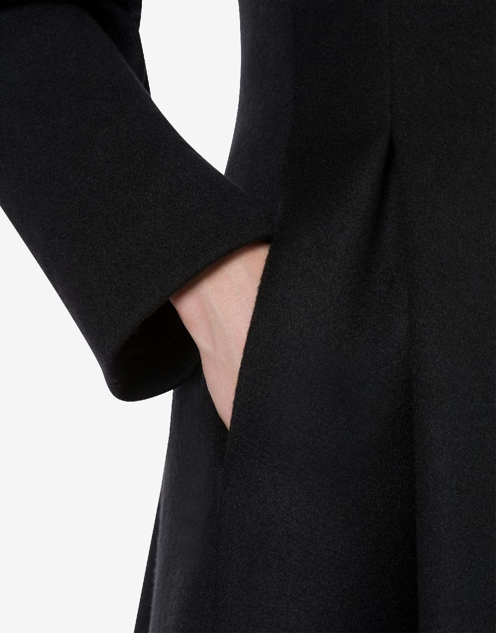 Alberta Ferretti Cappotto in panno di lana e cashmere Sconto
