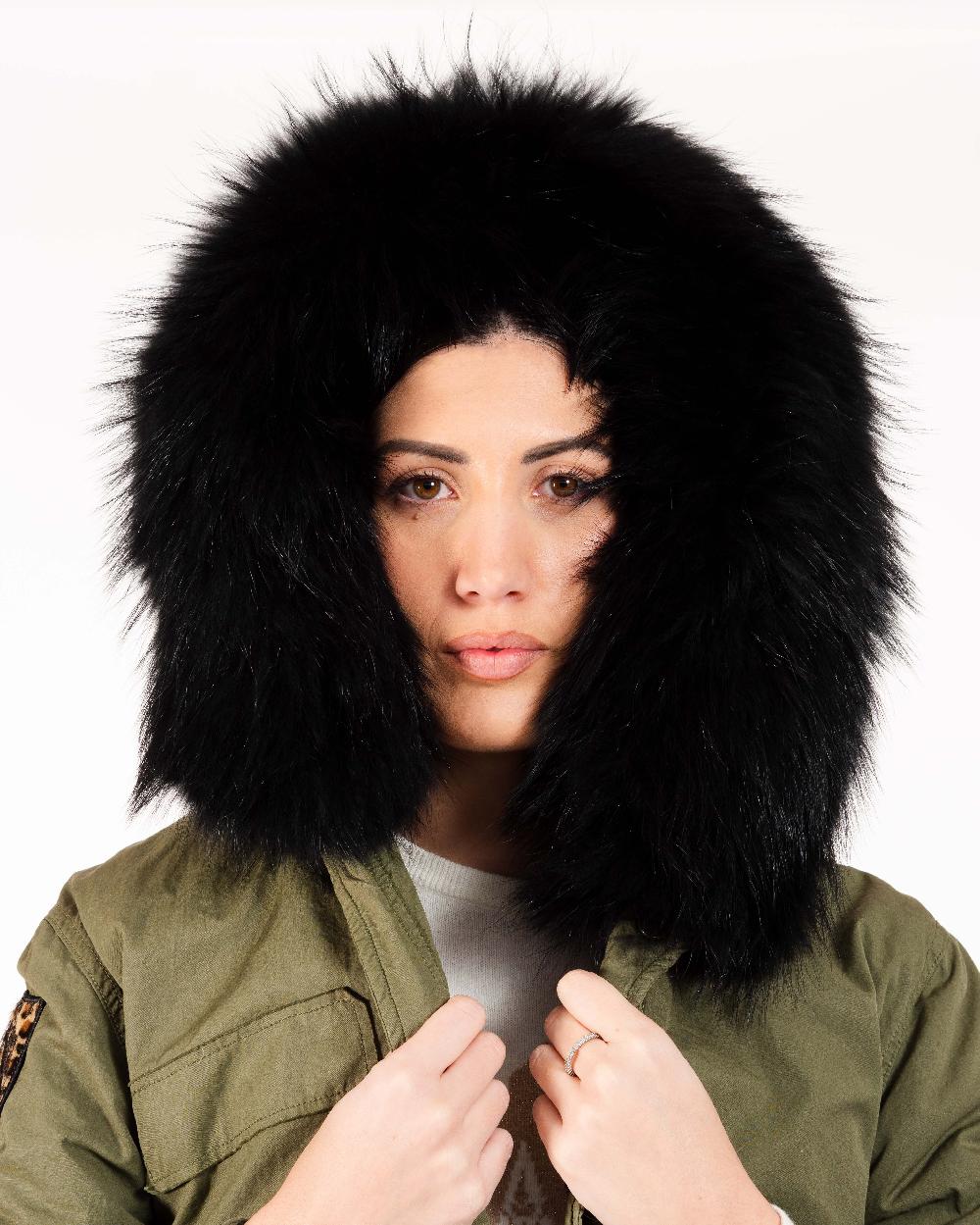 Alessandra chamonix CAMILLE MILITARY BLACK / PARKA Saldi Di Fabbrica