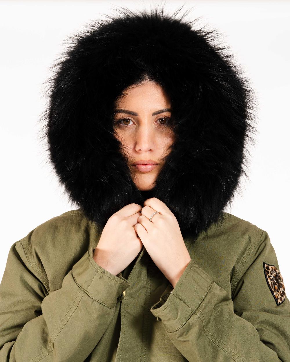 Alessandra chamonix AMANDINE MILITARY BLACK / PARKA Vendite Flash