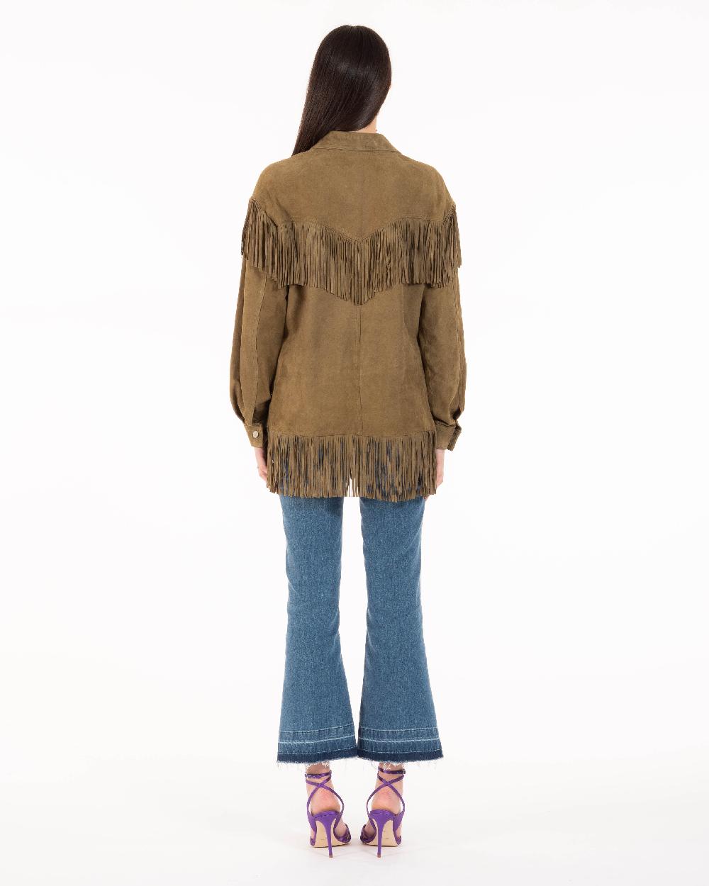 Alessandra chamonix PAIGE SALVIA / GIACCA CON FRANGE Negozi Online